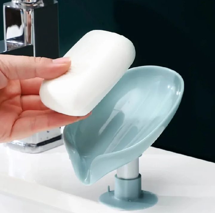 Self-Draining Soap Holder with Strong Suction Cup – Wall Mounted Bathroom Soap Dish