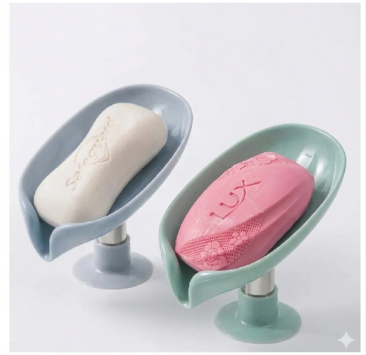 Self-Draining Soap Holder with Strong Suction Cup – Wall Mounted Bathroom Soap Dish