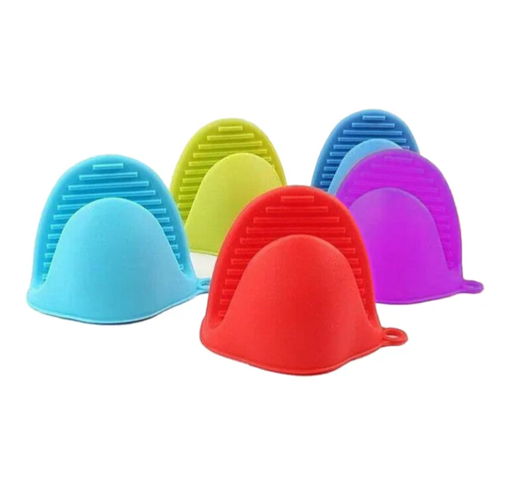 Mini Silicone Heat Resistant Finger Gloves – Non-Slip Kitchen Oven Pot Holder (Pair)