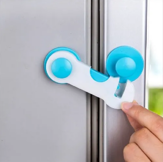 Multi-Purpose Child Safety Cabinet Lock – Adjustable Adhesive Baby Safety Lock (No Drill)