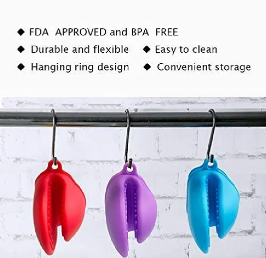 Mini Silicone Heat Resistant Finger Gloves – Non-Slip Kitchen Oven Pot Holder (Pair)