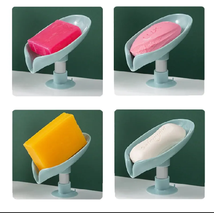Self-Draining Soap Holder with Strong Suction Cup – Wall Mounted Bathroom Soap Dish