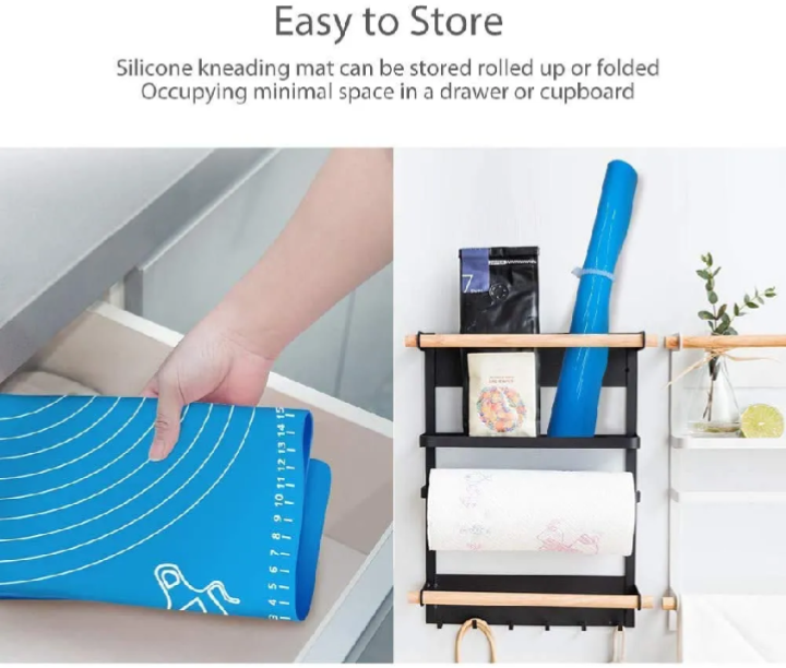 Premium Non-Stick Silicone Baking Mat – Reusable Pastry & Dough Rolling Mat with Measurements